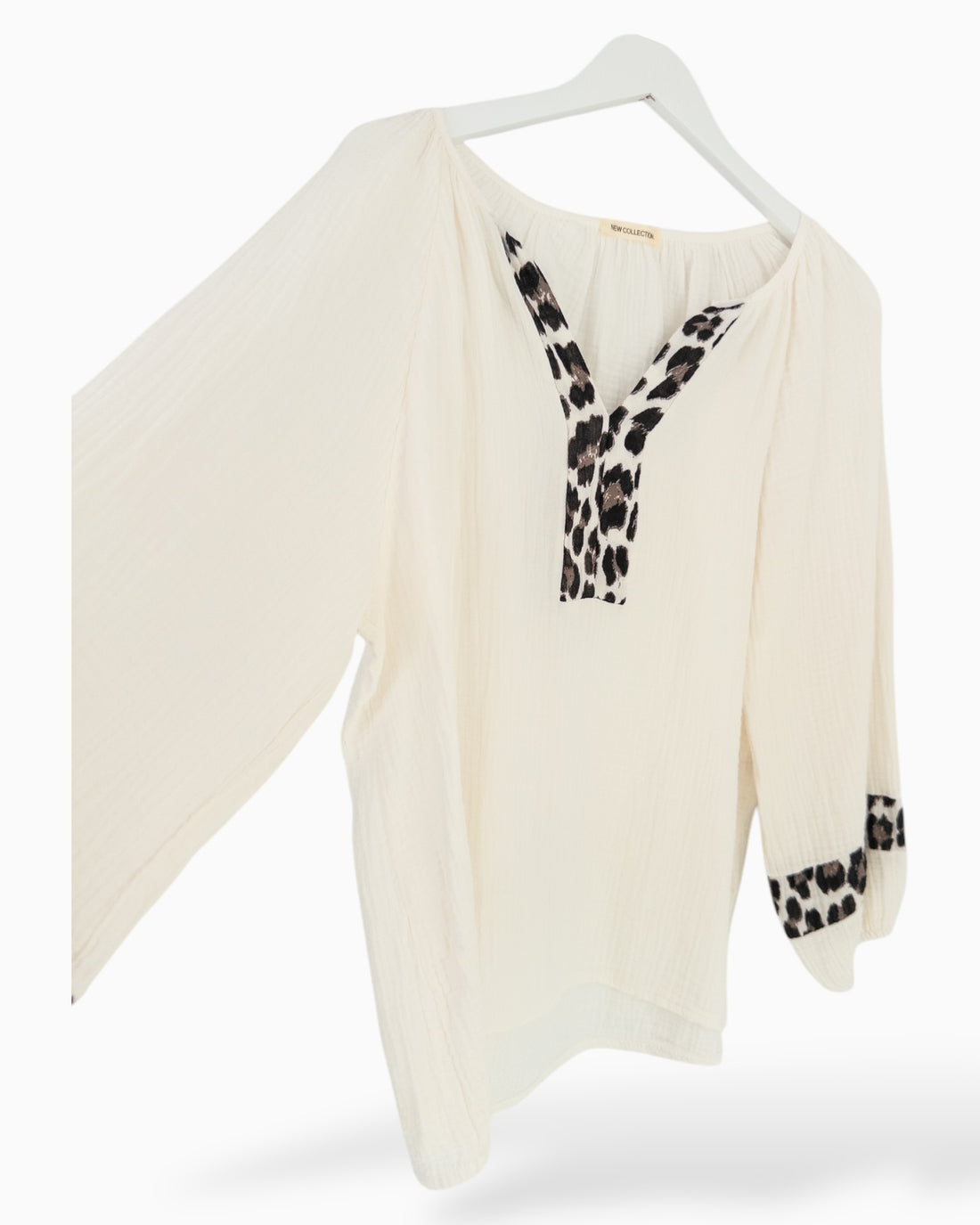 Leo Bluse Musselin creme
