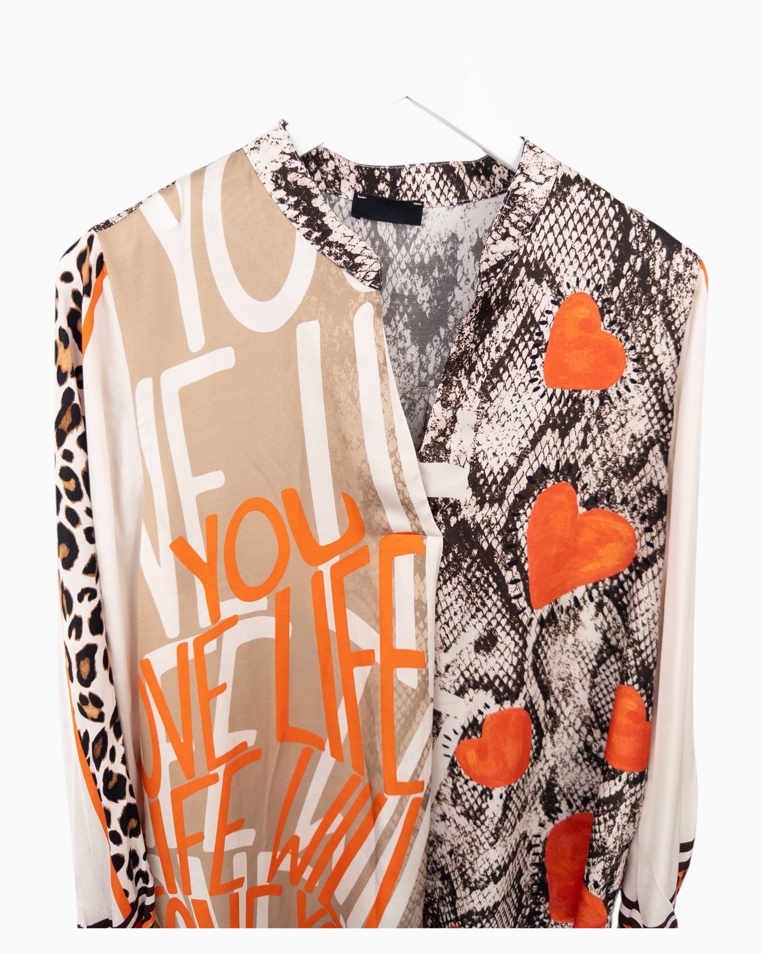 Bluse Love Wild beige orange