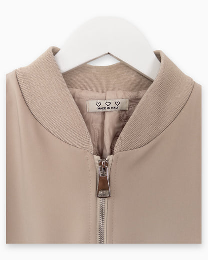 Bomber-Mantel beige