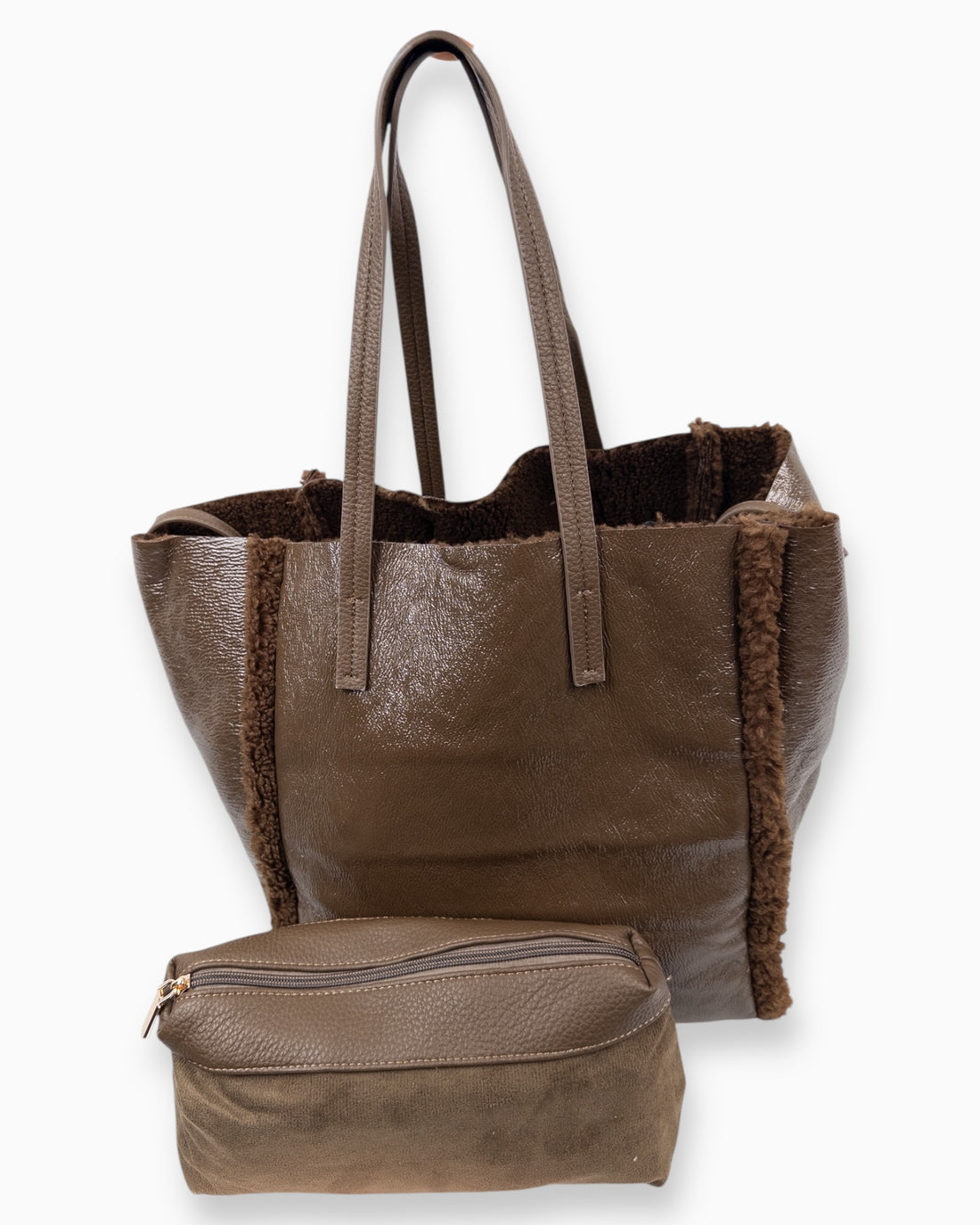 Teddy Handtasche braun