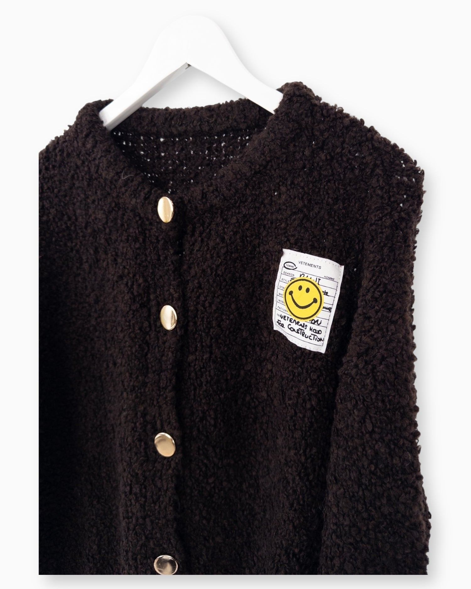 Strickjacke Smile dunkelbraun