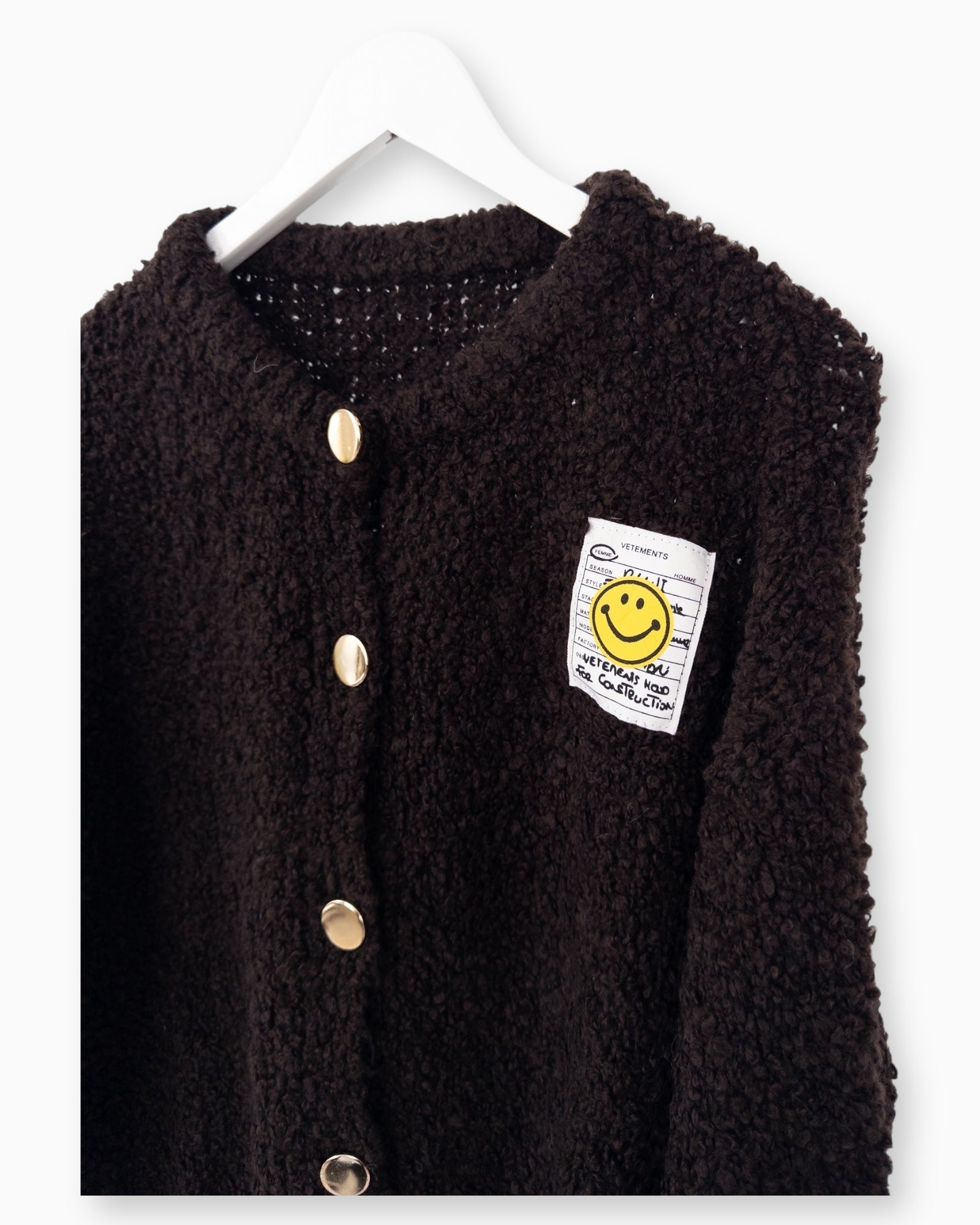 Strickjacke Smile dunkelbraun