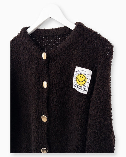 Strickjacke Smile dunkelbraun