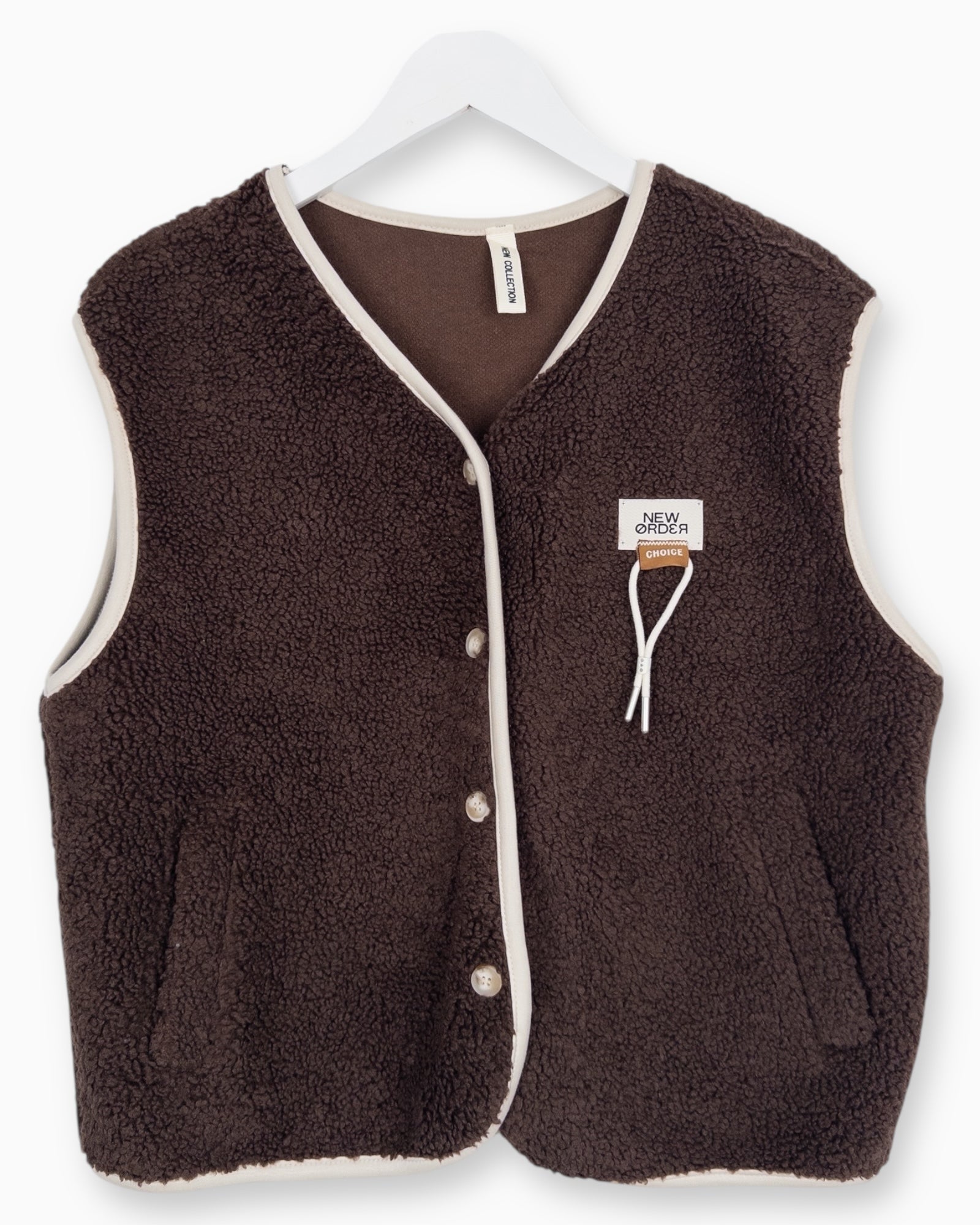 Teddy Weste Choice dunkelbraun