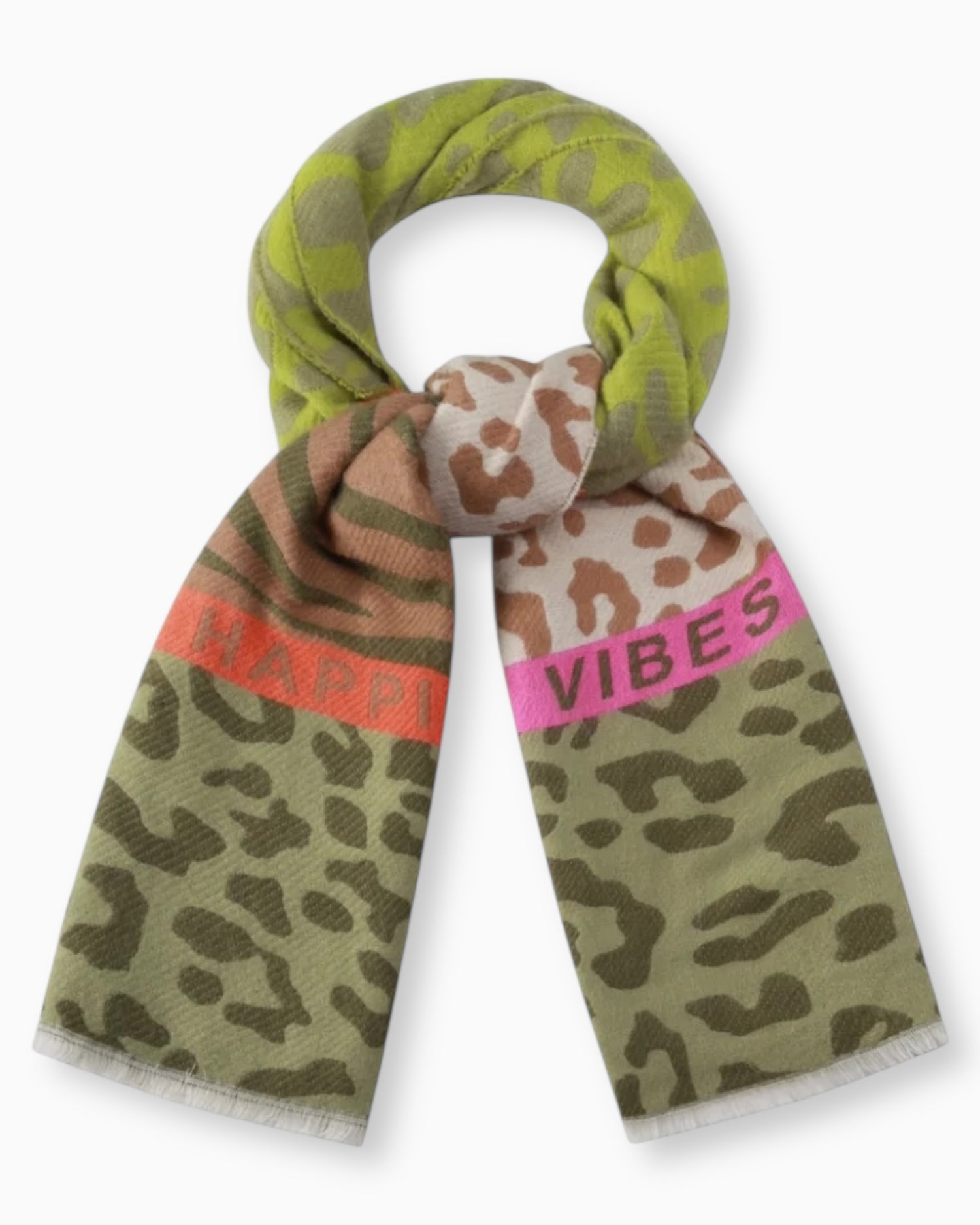 Leo Schal Wild Vibes grün oliv