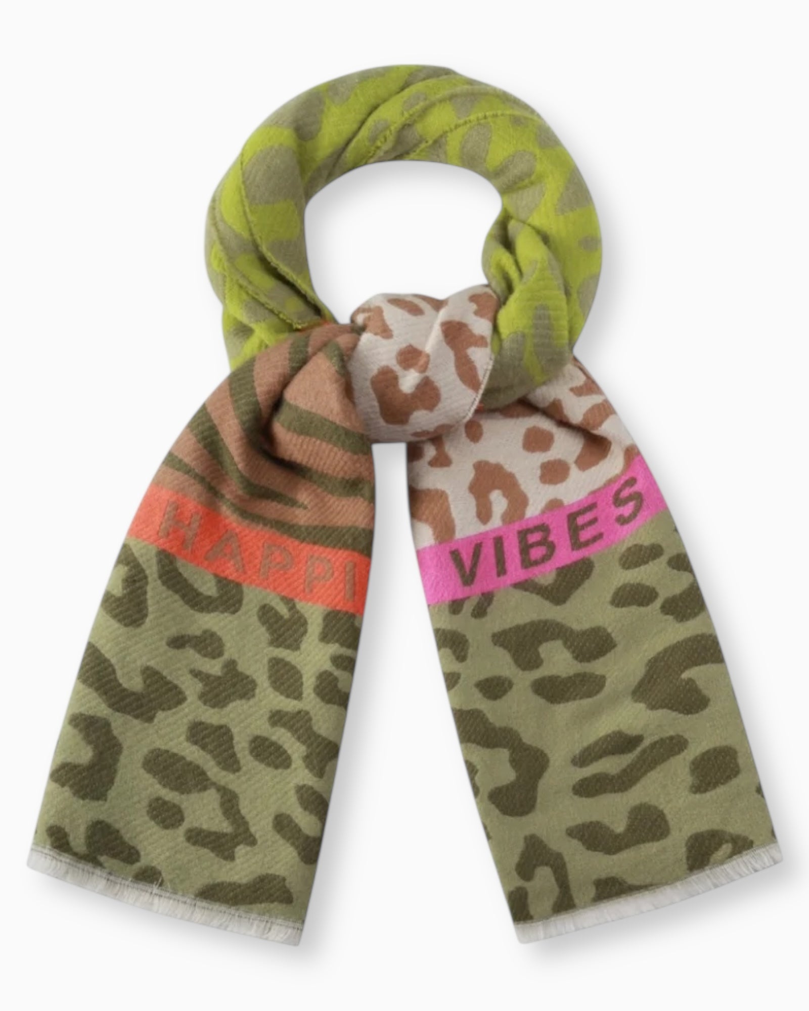 Leo Schal Wild Vibes grün oliv