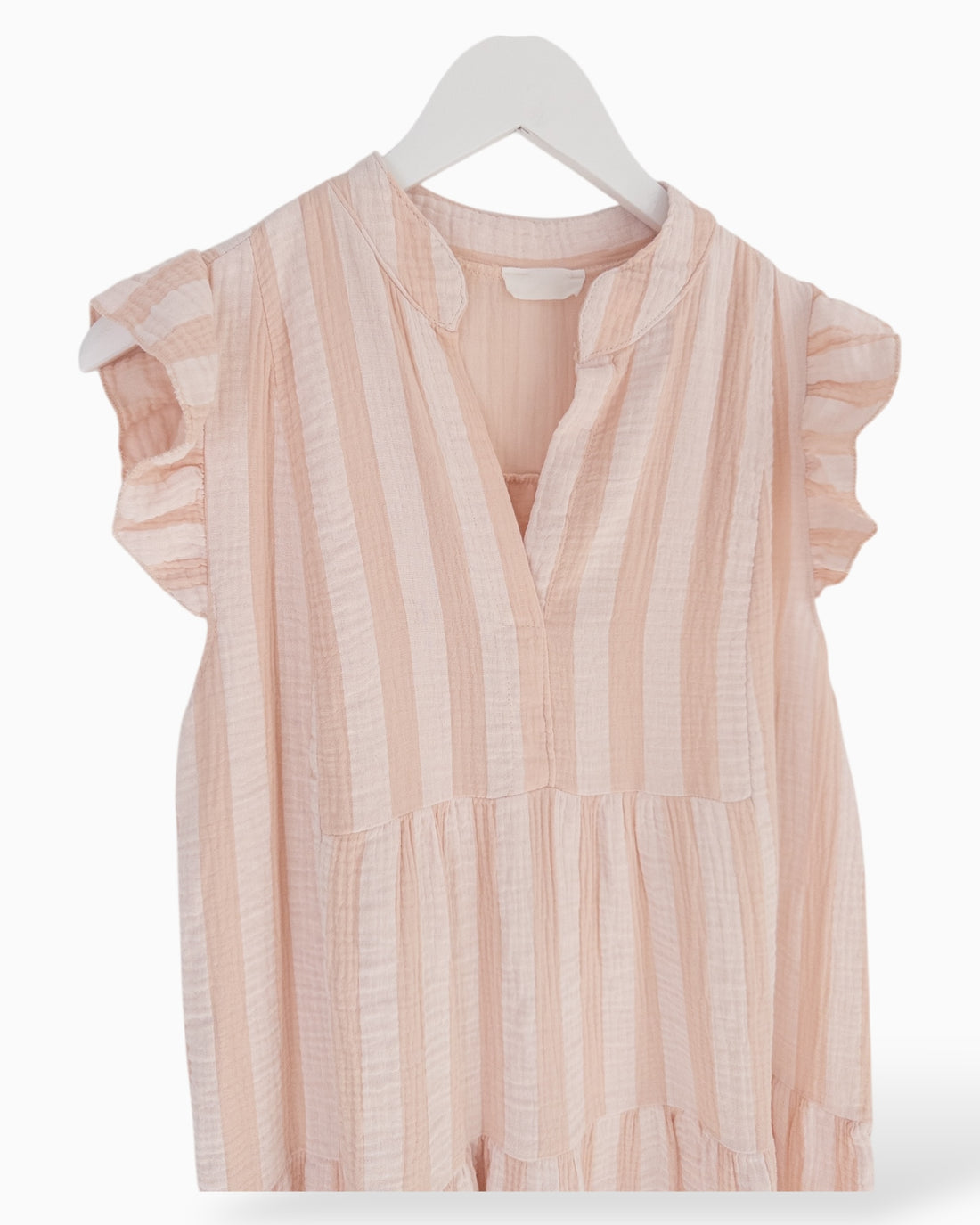 Streifen Kleid aus Baumwolle rosa