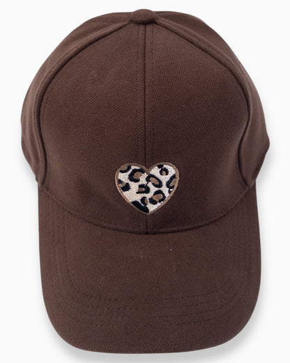 Leo Cap Herz dunkelbraun