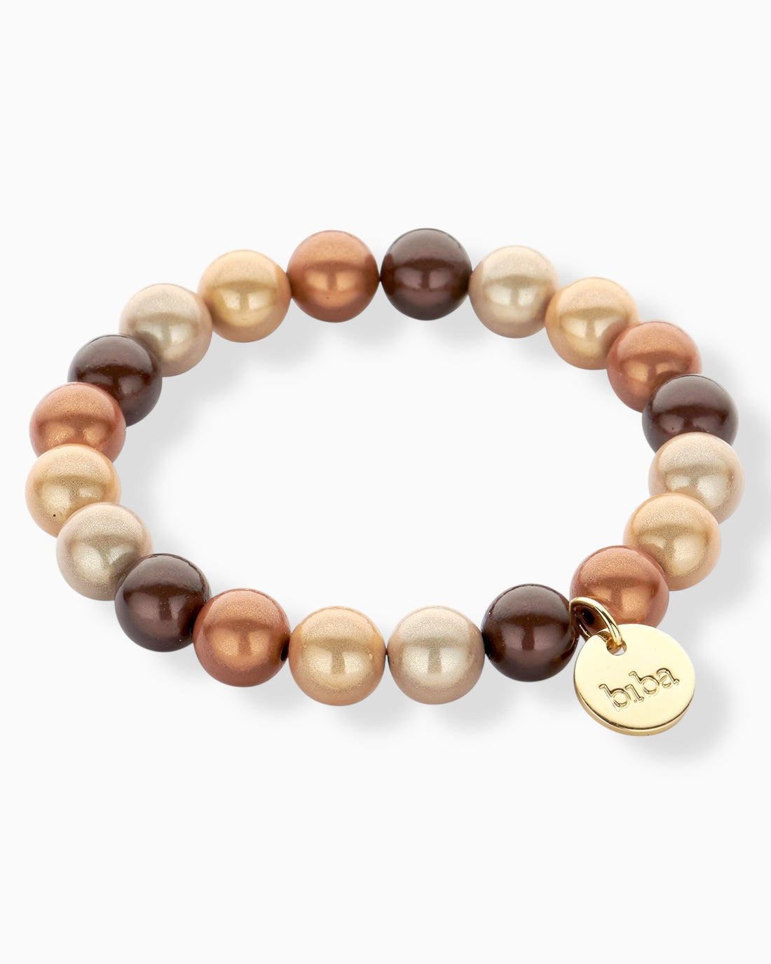 Perlenarmband Lia beige braun