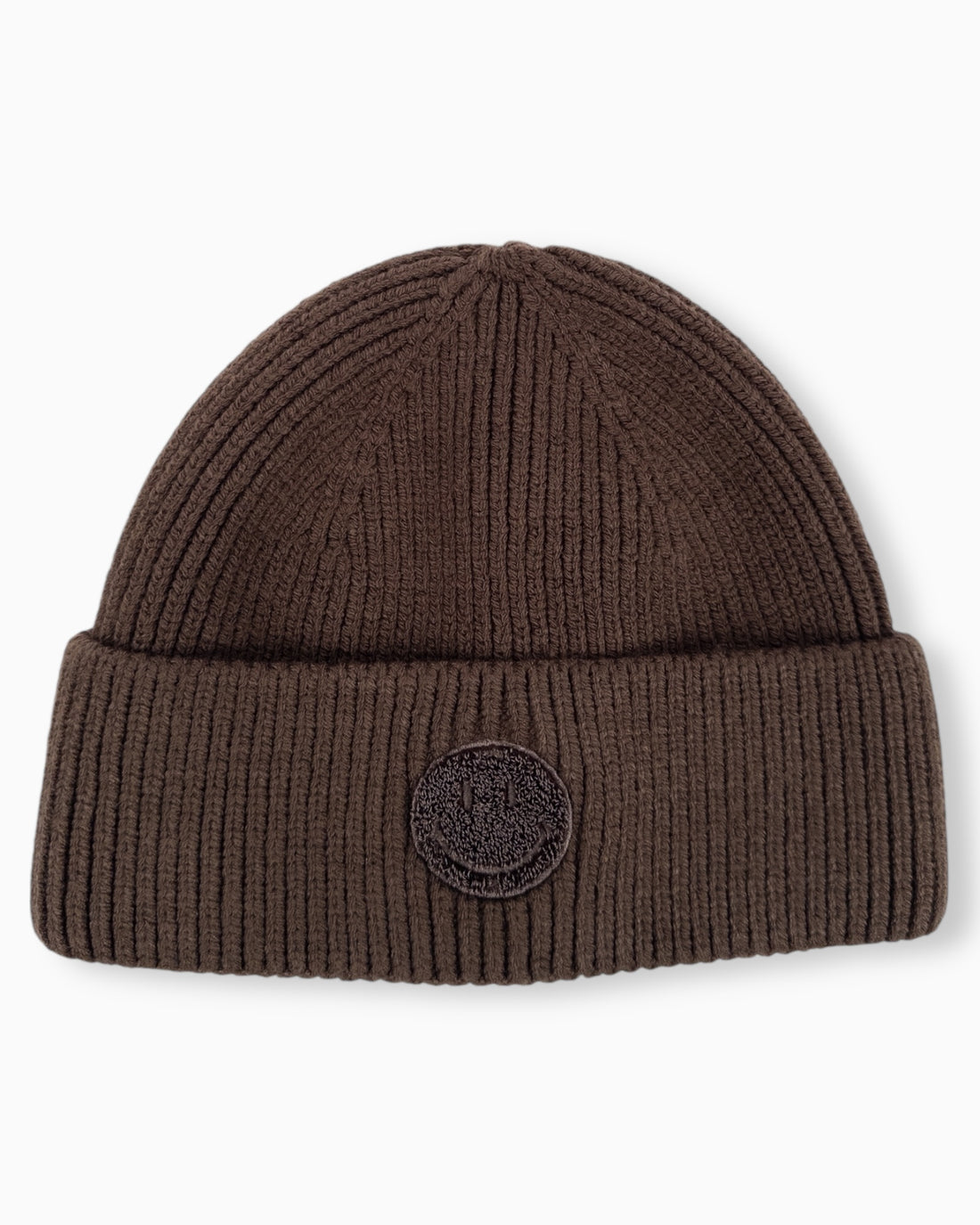 Smiley Mütze braun