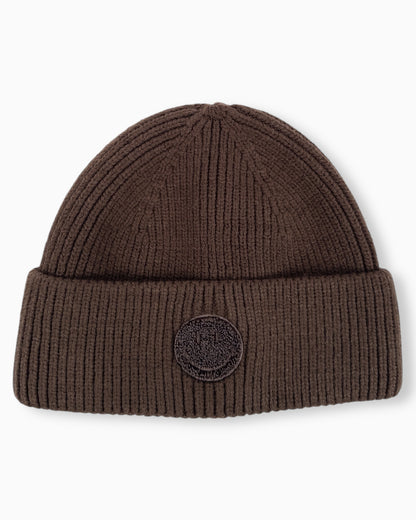 Smiley Mütze braun