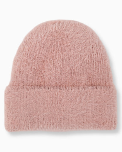 Flauschige Mütze rosa