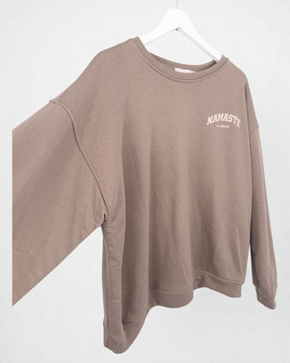 Leo Sweatshirt Namaste braun