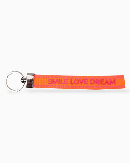 Schlüsselanhänger Smile Love Dream orange