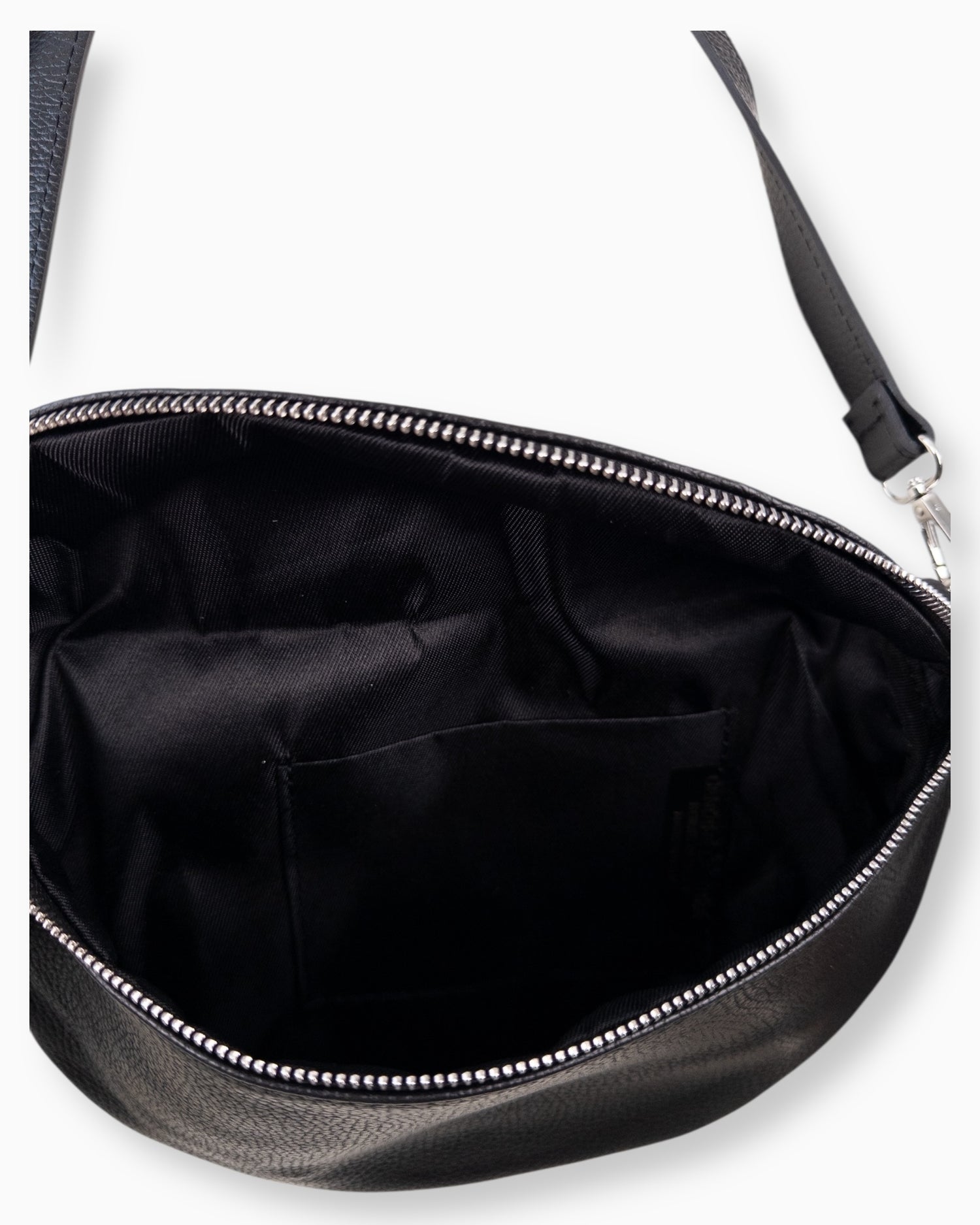 Umhängetasche Leder schwarz