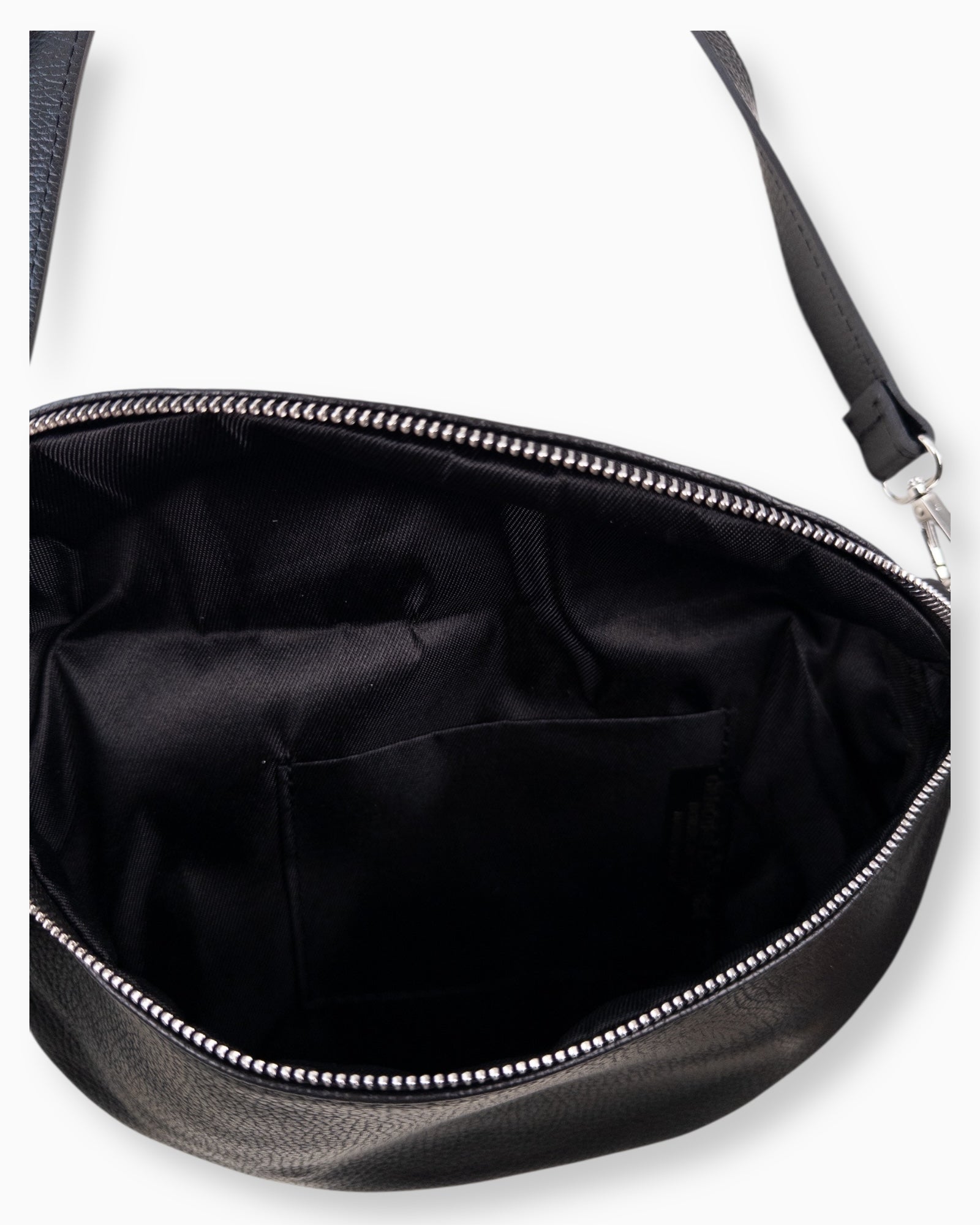 Umhängetasche Leder schwarz