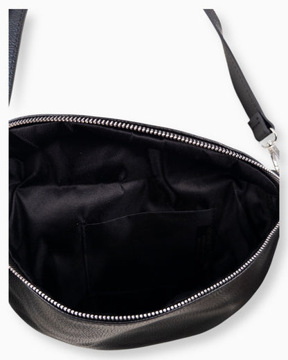 Umhängetasche Leder schwarz