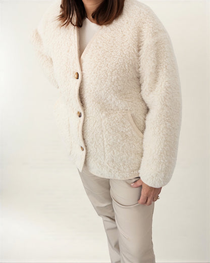 Teddy Jacke creme