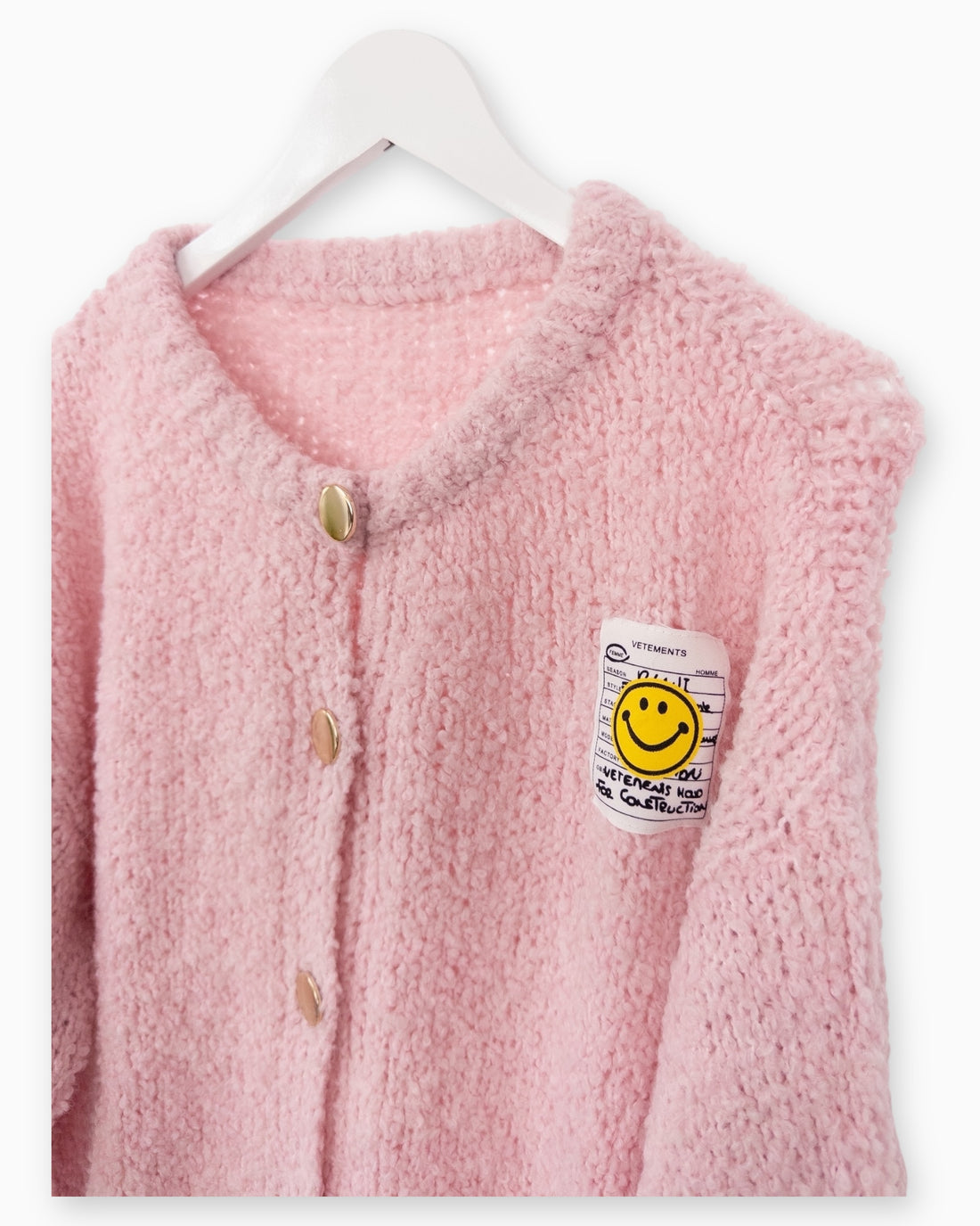 Strickjacke Smile rosa