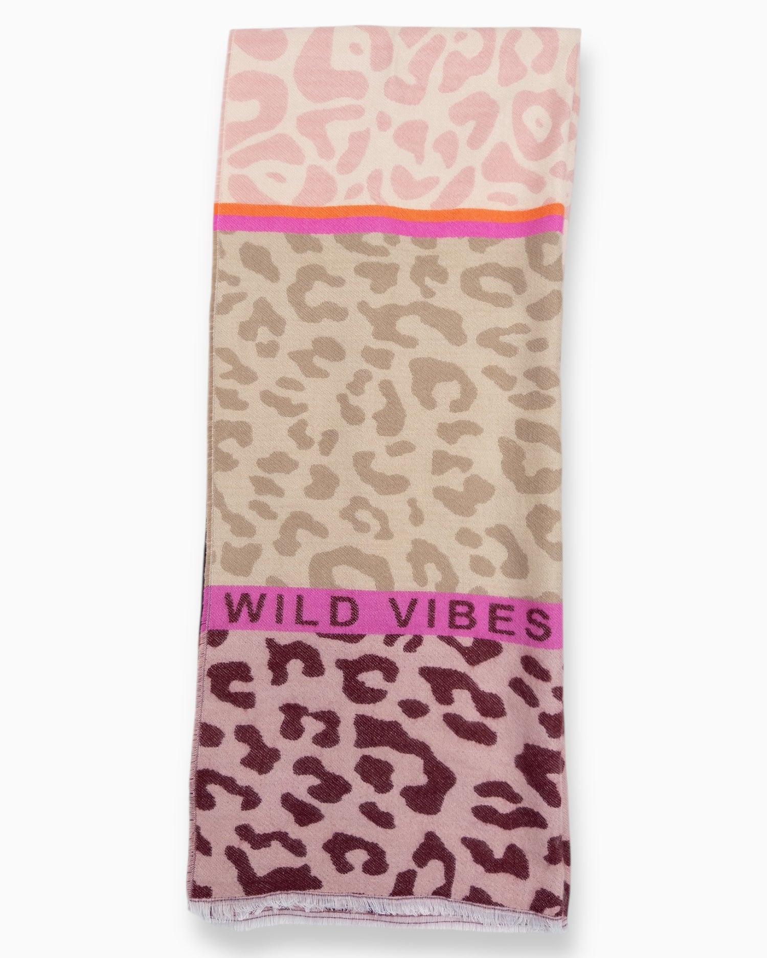 Leo Schal Wild Vibes weinrot rosa
