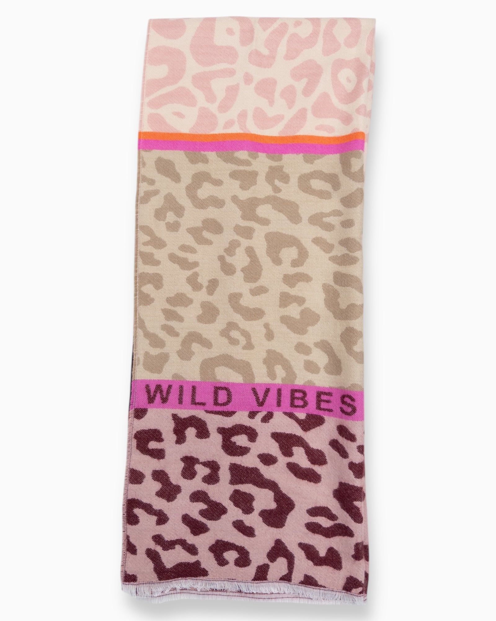 Leo Schal Wild Vibes weinrot rosa