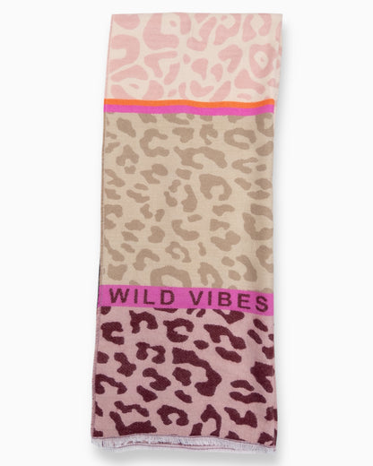 Leo Schal Wild Vibes weinrot rosa