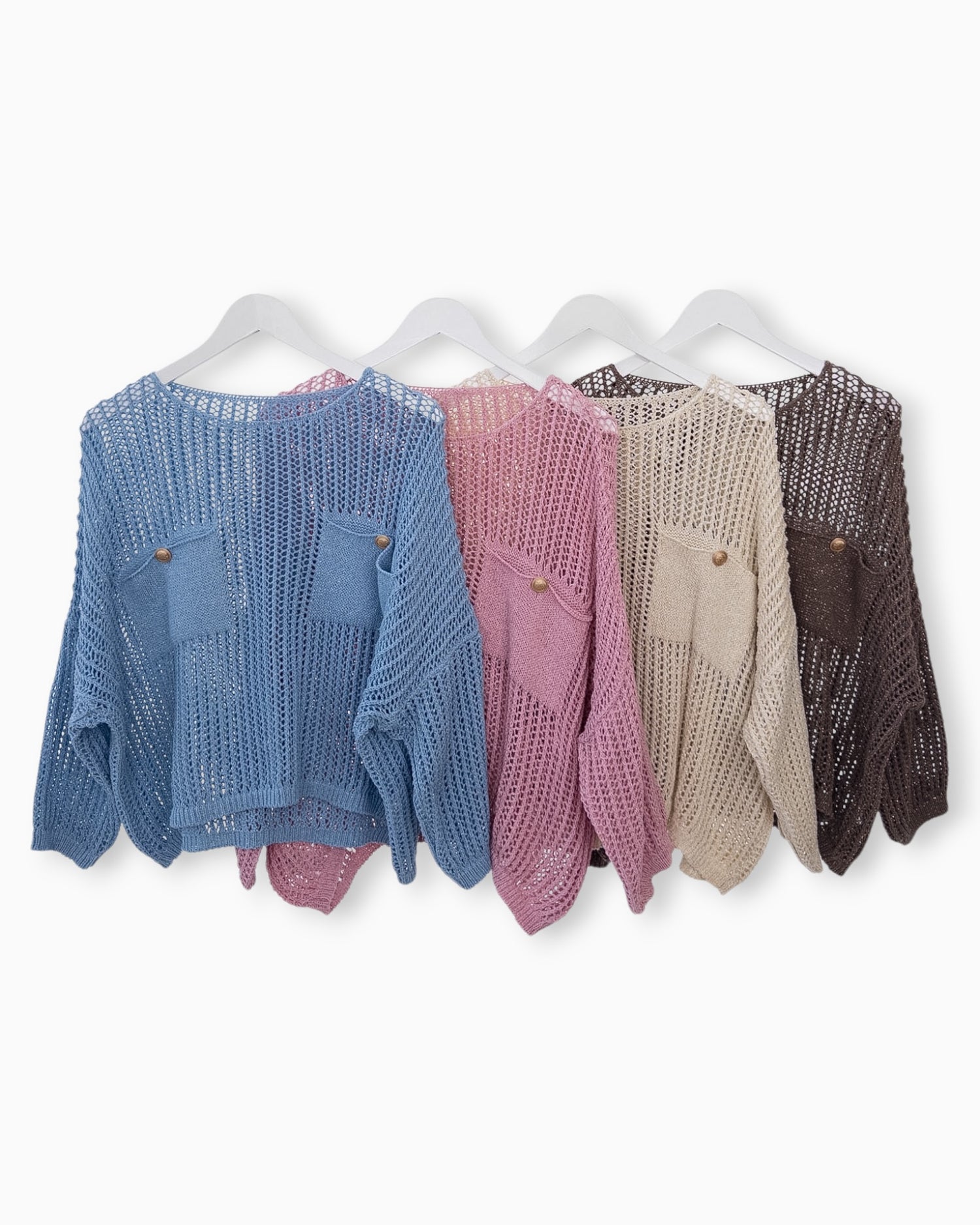 Häkel-Shirt mit Metallic-Effekt creme