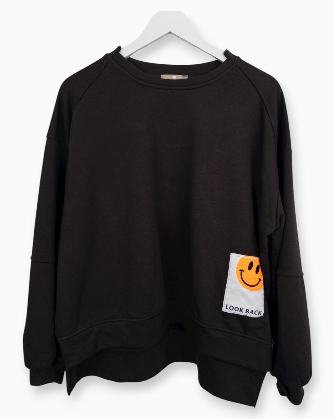Oversize Sweatshirt Smiley dunkelbraun