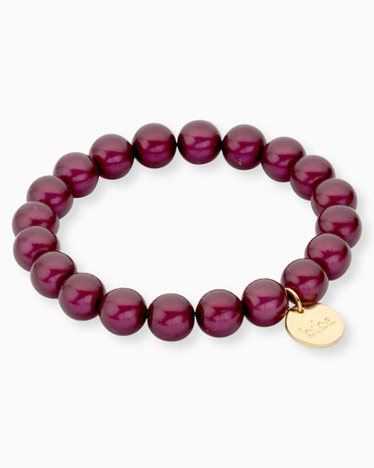 Perlenarmband bordeaux