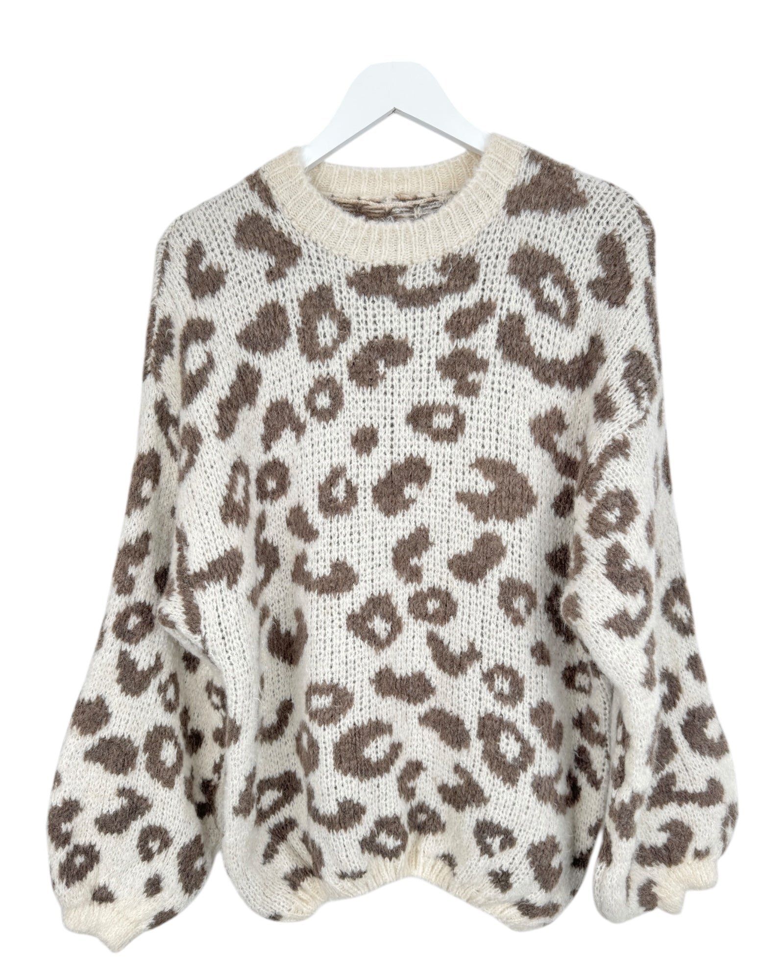 Leo Strickpullover creme taupe