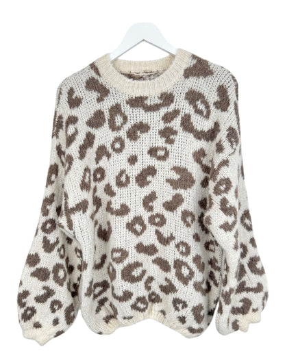 Leo Strickpullover creme taupe