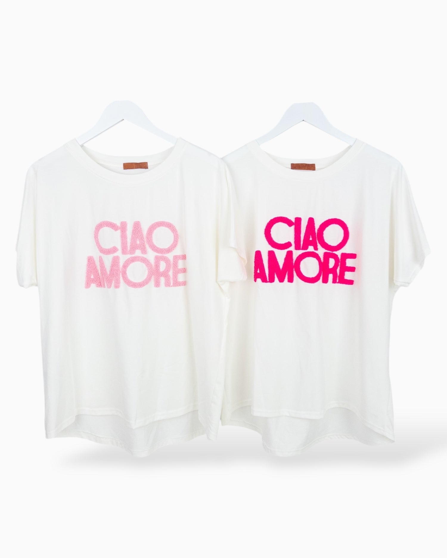 Shirt Ciao Amore weiß rosa