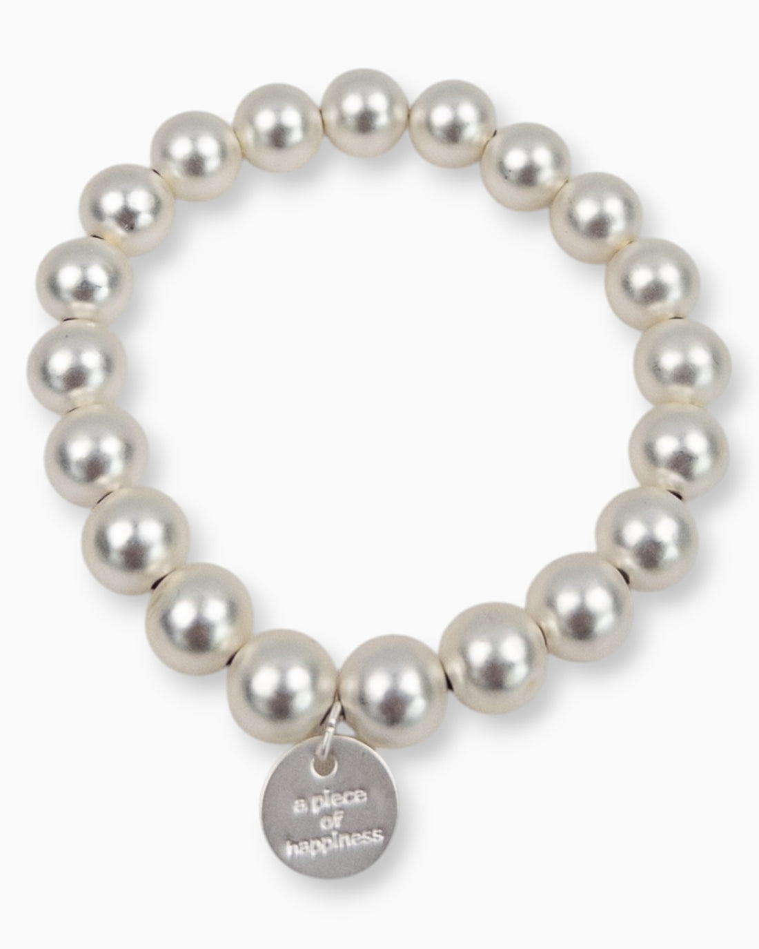 Perlenarmband silber