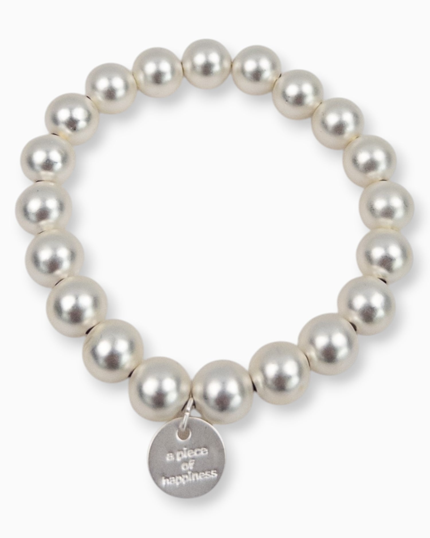 Perlenarmband silber