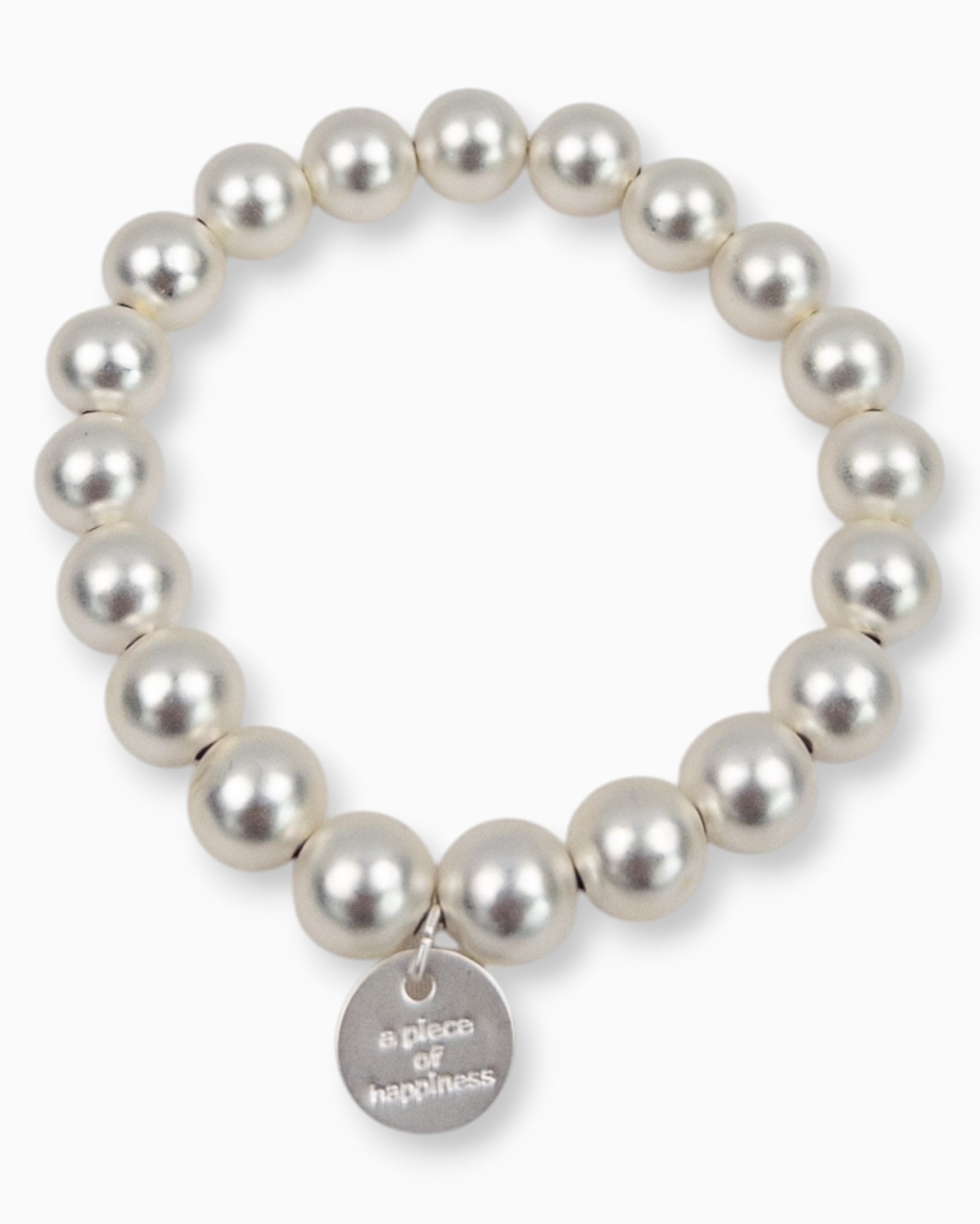 Perlenarmband silber