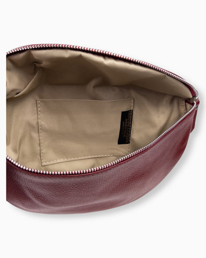 Umhängetasche Leder weinrot