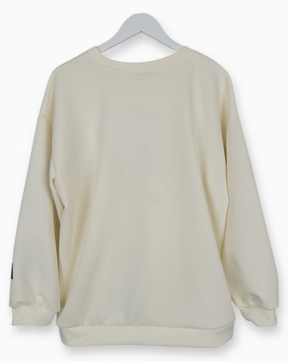 Oversize Sweatshirt Copenhagen creme braun