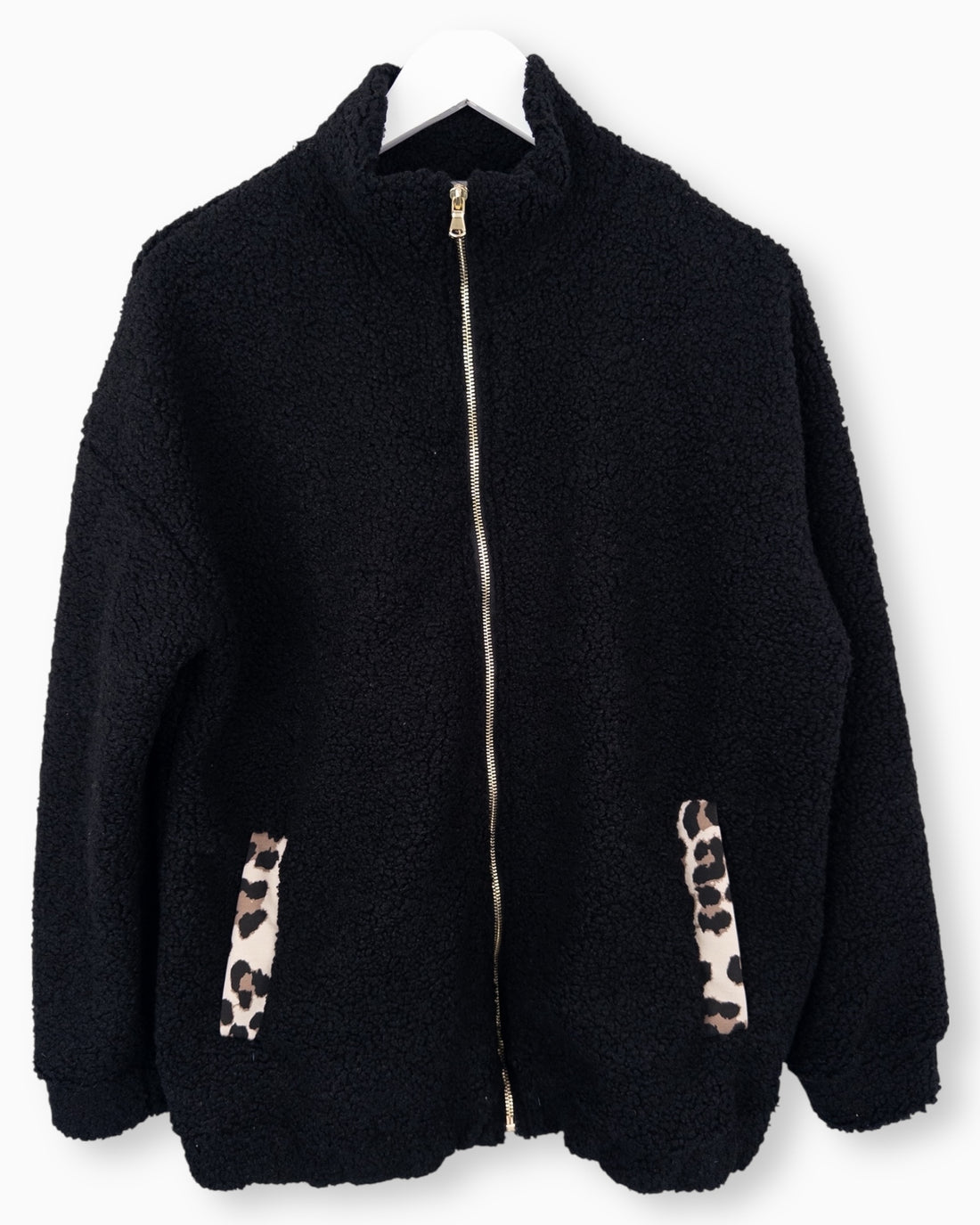 Teddy Jacke schwarz