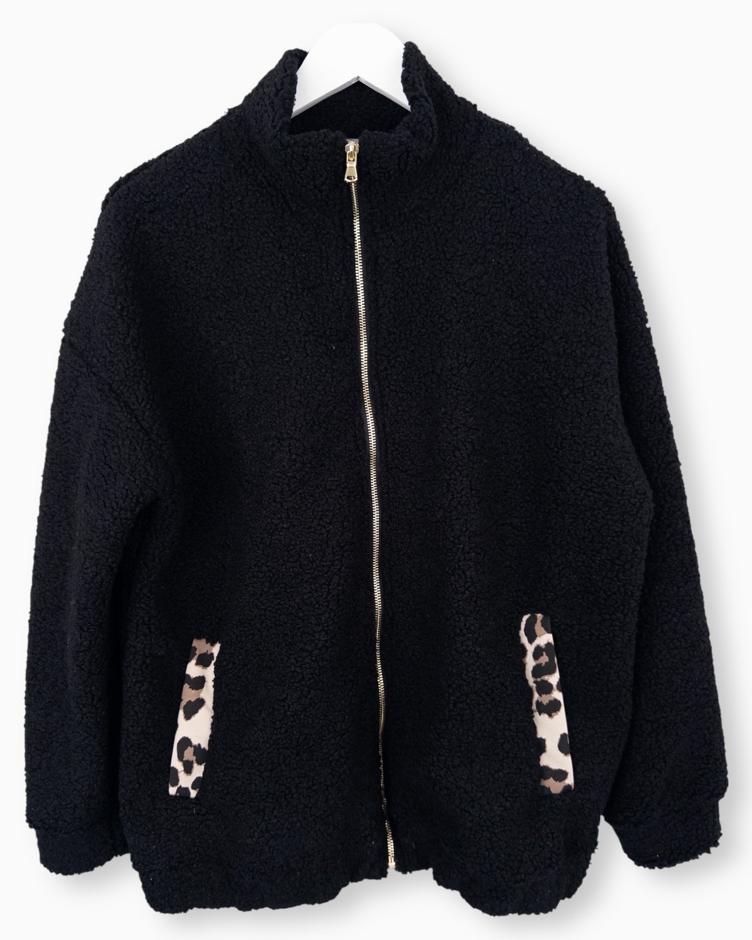 Teddy Jacke schwarz