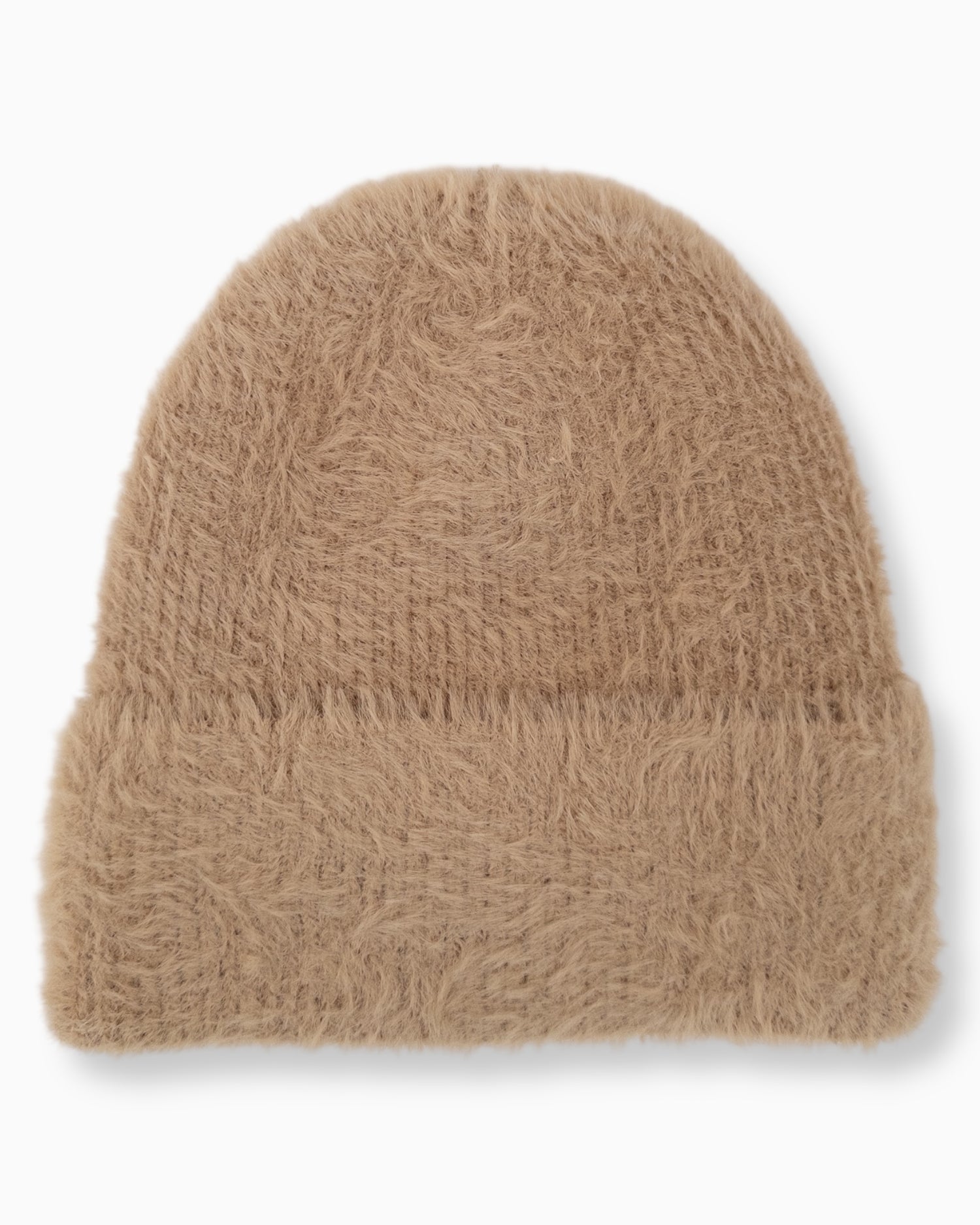 Flauschige Mütze braun