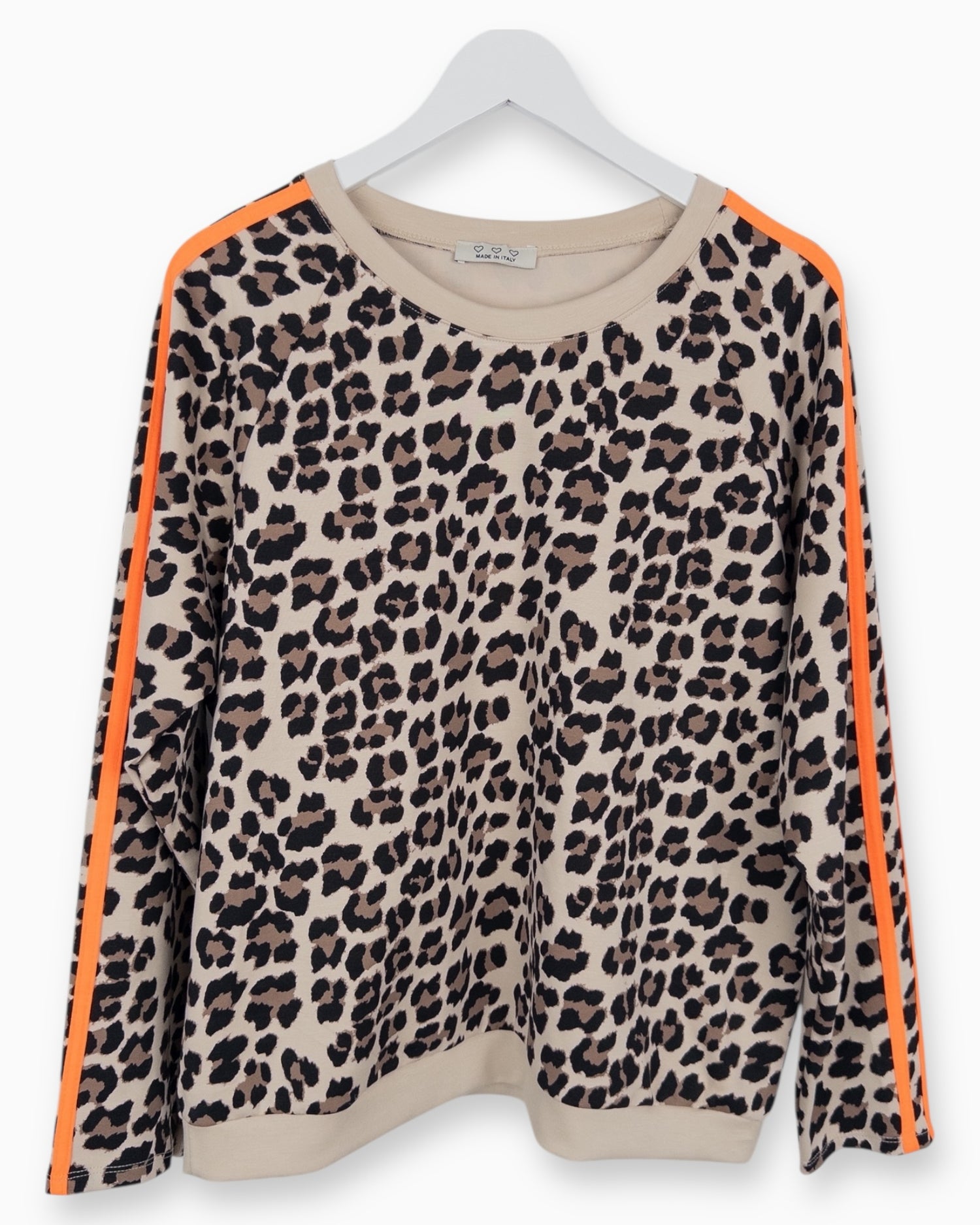 Oversize Leo Sweatshirt beige orange