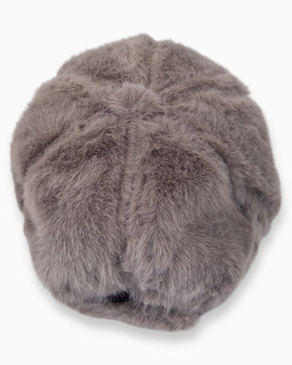 Flauschige Cap taupe