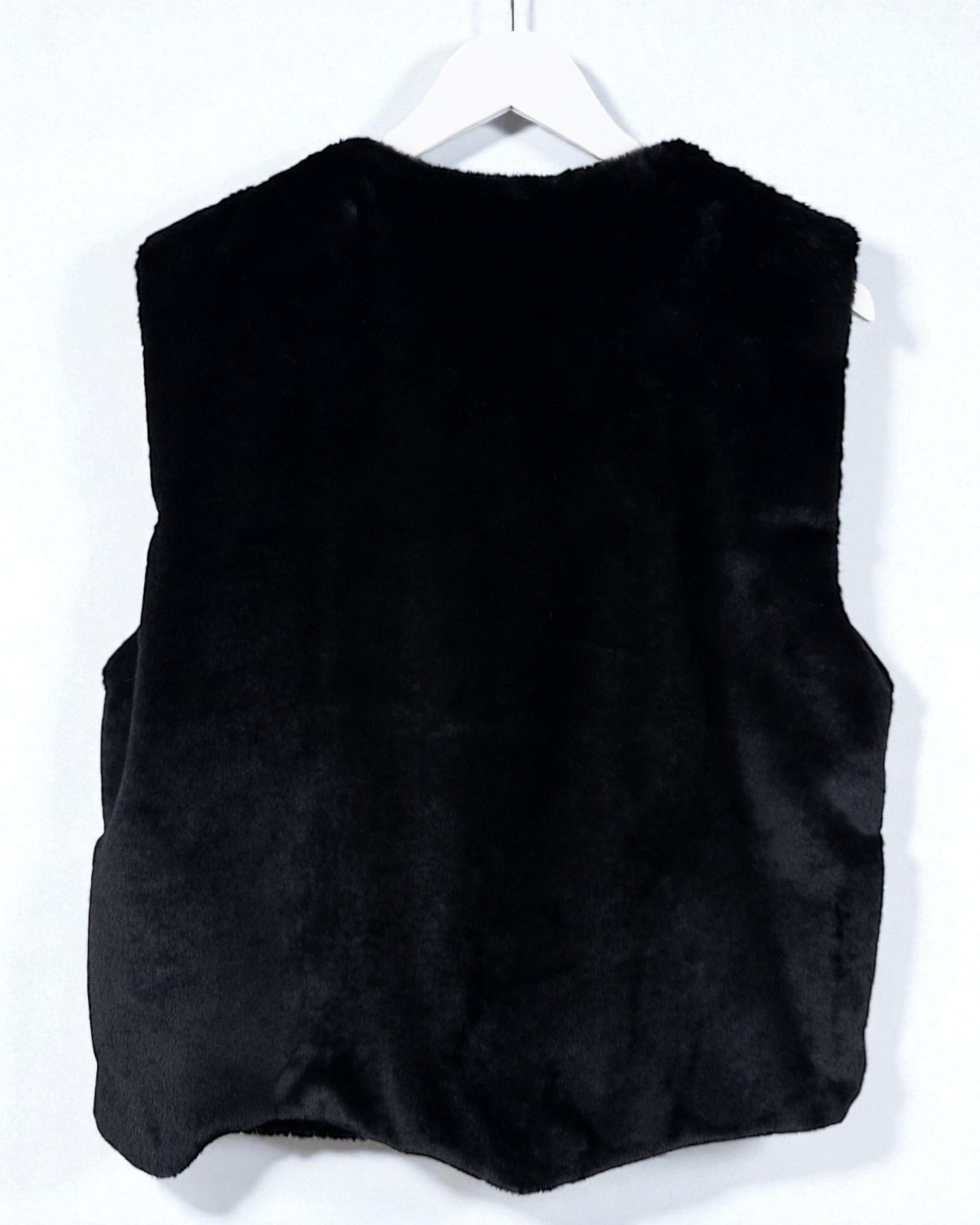 Flauschige Kunstfell-Weste Leo schwarz