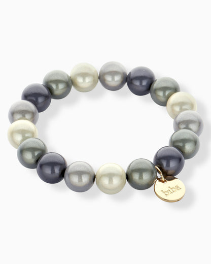 Perlenarmband Lia grau creme