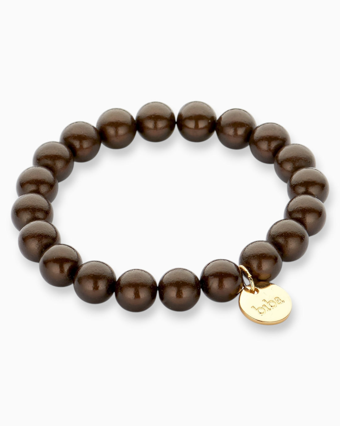 Perlenarmband dunkelbraun