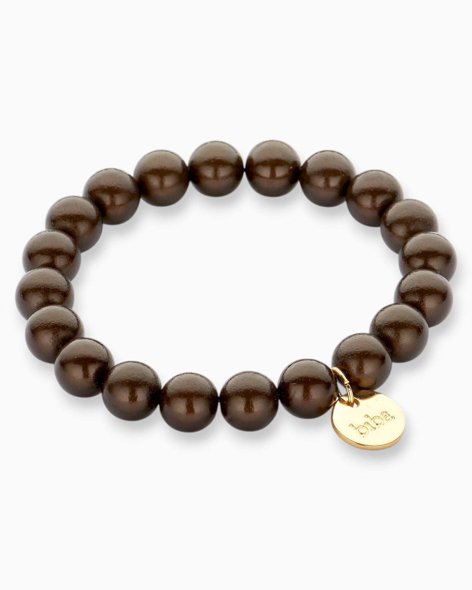 Perlenarmband dunkelbraun