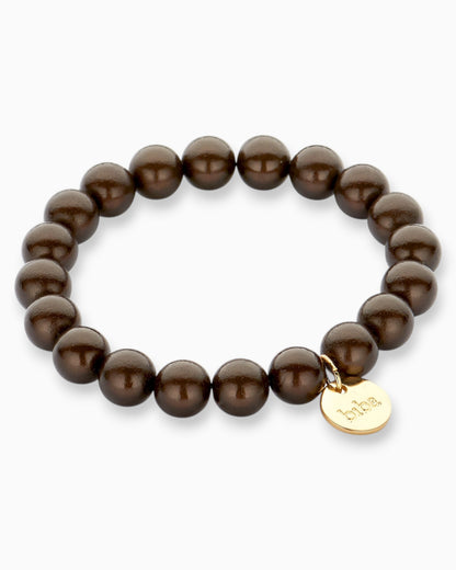 Perlenarmband dunkelbraun