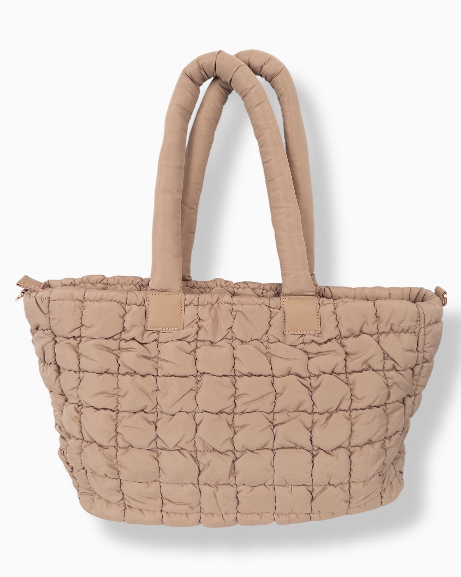 Gesteppter Shopper beige