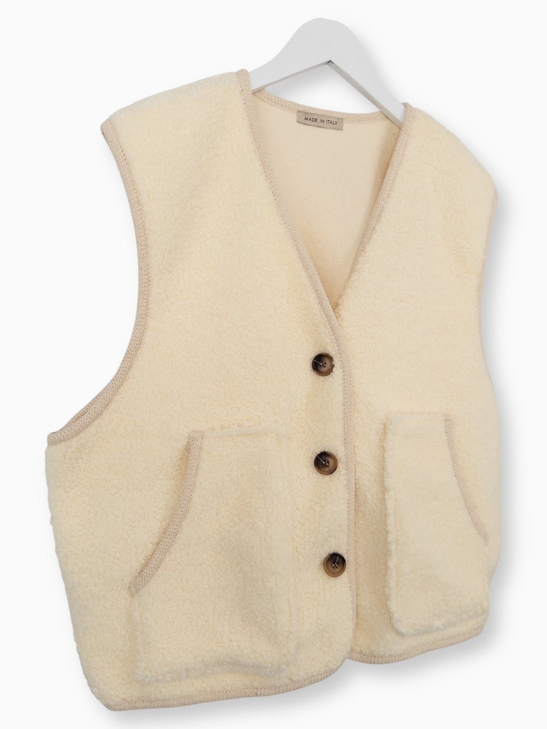 Teddy Weste creme