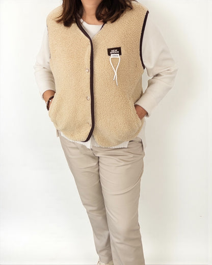 Teddy Weste Choice beige braun